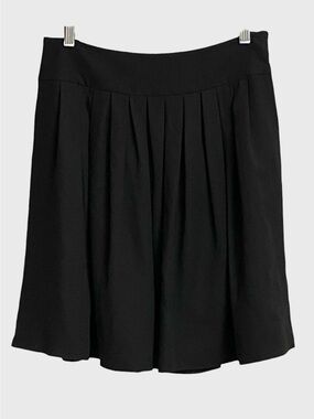 Tahari Black Pleated Mini Skirt Women's Size 4 Lined Preppy Academia Office